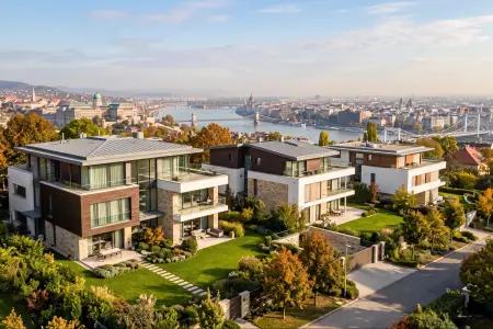 Modern családi házak budapesti panorámával – Budapest és Szigetszentmiklós ingatlanpiaca 2026-2027